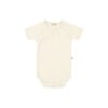 Baby kimono onesie short sleeves in pima cotton - Crema - Lima Collection | UAUA Collections