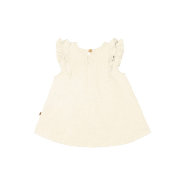 Baby dress in pima cotton - Crema - Lima Collection | UAUA Collections