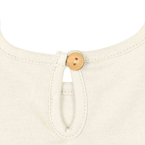 Baby dress with angel wings in pima cotton - Crema - Lima Collection | UAUA Collections