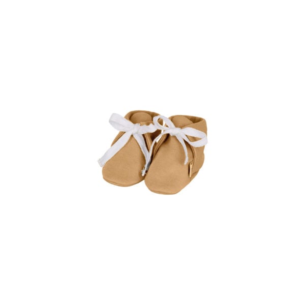 Baby & toddler booties in pima cotton - Mostaza - Lima Collection | UAUA Collections