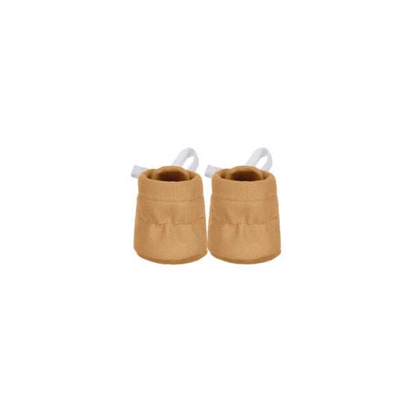 Baby & toddler booties in pima cotton - Mostaza - Lima Collection | UAUA Collections