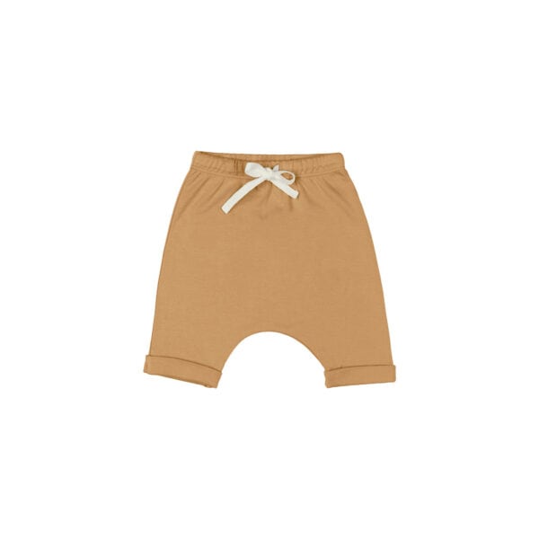 Baby jogger short in pima cotton - Mostaza - Lima Collection | UAUA Collections