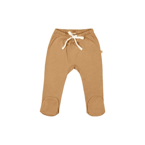 Baby & toddler kimono set with bow in pima cotton - Mostaza - Lima Collection | UAUA Collections