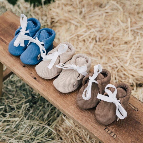 Baby booties in pima cotton - cuzco collection | UAUA Collections