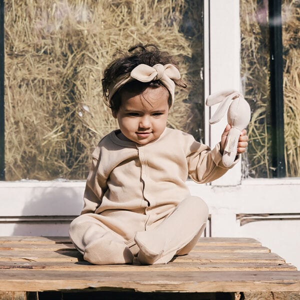 Biscotti colour hair ribbon in pima cotton | UAUA Collections