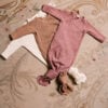 Three baby gowns in pima cotton - hibisco, perla & biscotti - Puno Collection | UAUA Collections