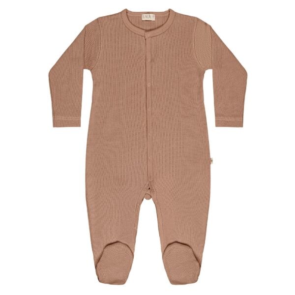 Basic footie in pima cotton - biscotti - Puno Collection | UAUA Collections