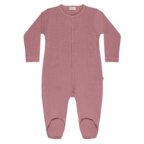 basic footie in pima cotton - hibisco - Puno Collection | UAUA Collections