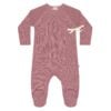 Kimono footie with bow in pima cotton - hibisco - Puno Collection | UAUA Collections
