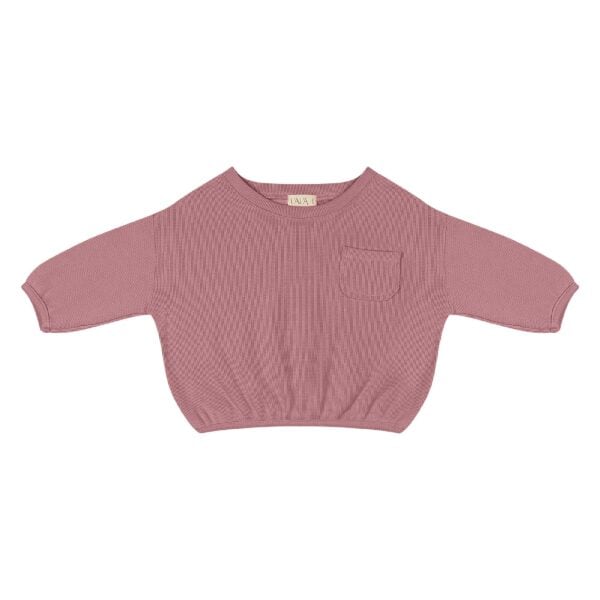 Baby & toddler sweater in pima cotton - hibisco - Puno Collection | UAUA Collections